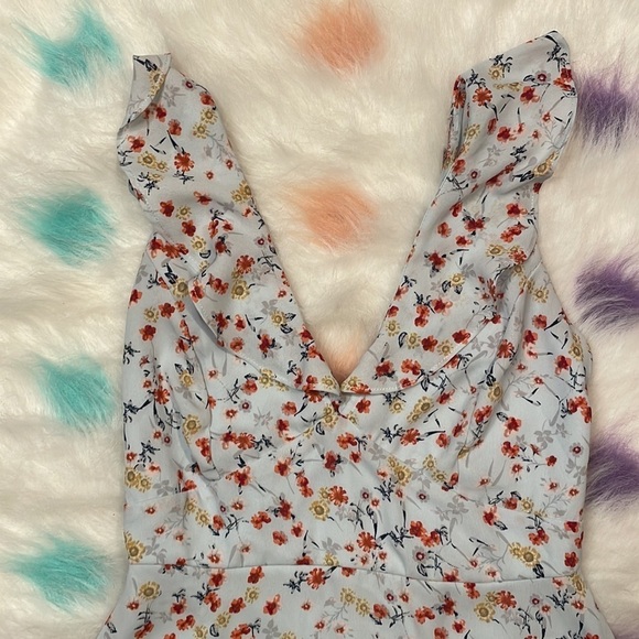 Lulu's Dresses Lulus‎ By The Bouq Floral Ruffle Mini Dress Size Small - Picture 2 of 7